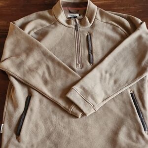 Men's Tan Zip-Up Sweater